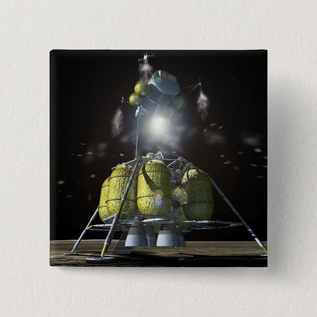 Macaron Carré 5 Cm Rendu d'artiste d'un nouveau vaisseau spatial à la (Devant)