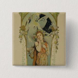 Macaron Carré 5 Cm Reproduction d'une publicité par affichage l'opé