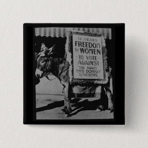 Macaron Carré 5 Cm Républicain de vote de femmes