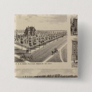 Macaron Carré 5 Cm Résidences, Ferme, Minnesota