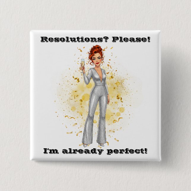 Macaron Carré 5 Cm Resolutions? Please! Fun New Year's (Devant)