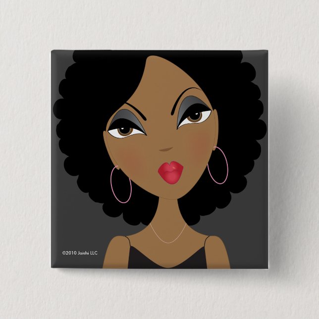 Macaron Carré 5 Cm Respirez juste le bouton (Devant)