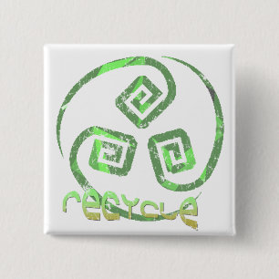 Macaron Carré 5 Cm Réutilisez le bouton tribal