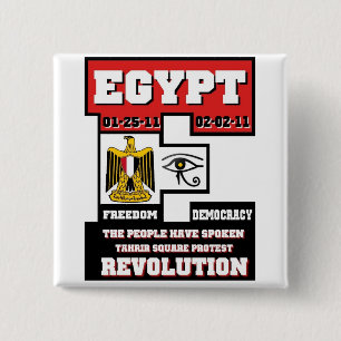 Macaron Carré 5 Cm Révolution de l'Egypte