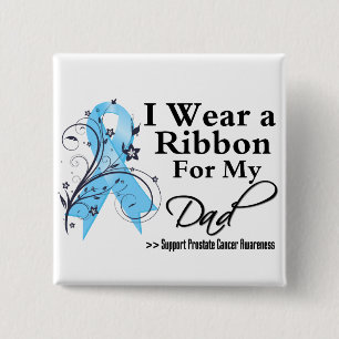 Macaron Carré 5 Cm Ribbon de cancer de la prostate papa