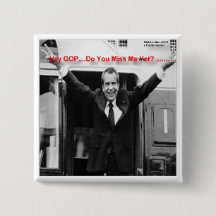 Macaron Carré 5 Cm Richard Nixon "Vous m'avez déjà regretté?" Cadeaux