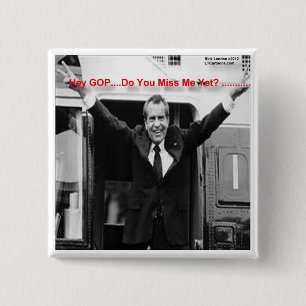 Macaron Carré 5 Cm Richard Nixon "Vous m'avez déjà regretté?" Cadeaux