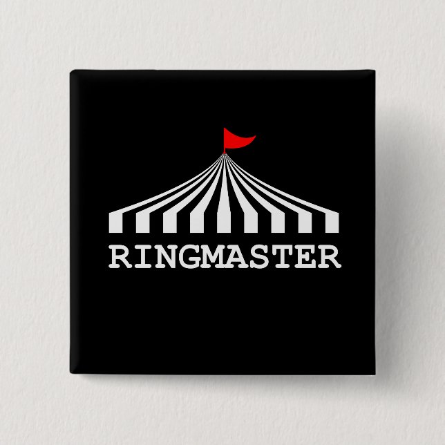 Macaron Carré 5 Cm Ringmaster - Circus Showman Ringmaster (Devant)