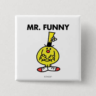 Macaron Carré 5 Cm Rire M. Funny Avec Fleur