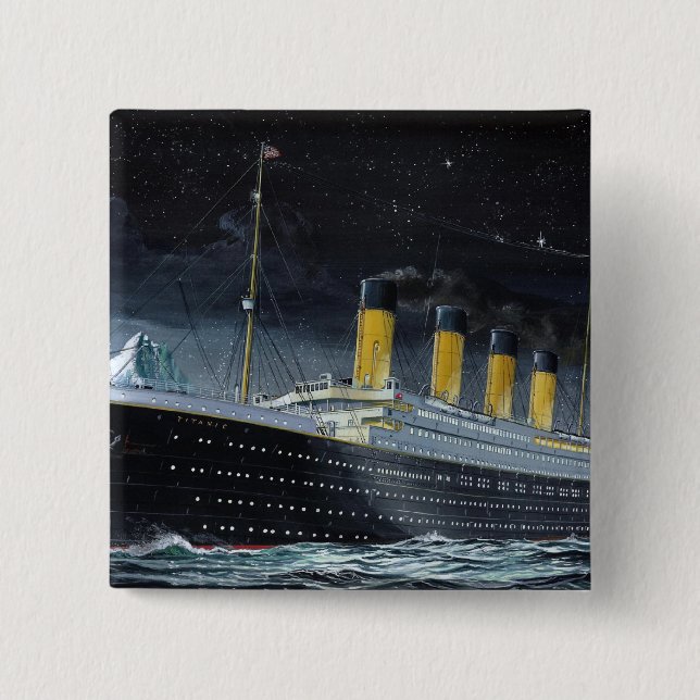 Macaron Carré 5 Cm RMS Titanic (Devant)