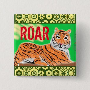 Macaron Carré 5 Cm ROAR Tiger