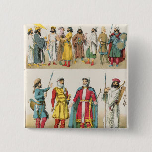 Macaron Carré 5 Cm Robe persane, de "der Voelker de Trachten", 1864