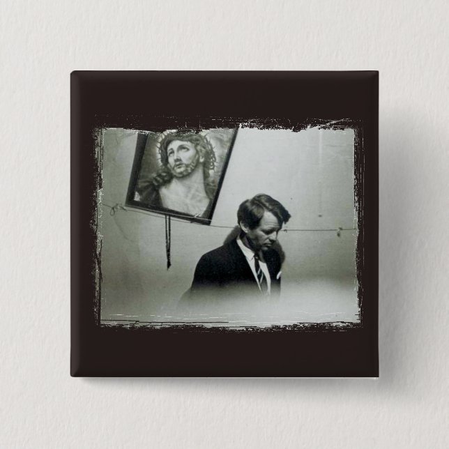 Macaron Carré 5 Cm Robert Francis Kennedy (Devant)