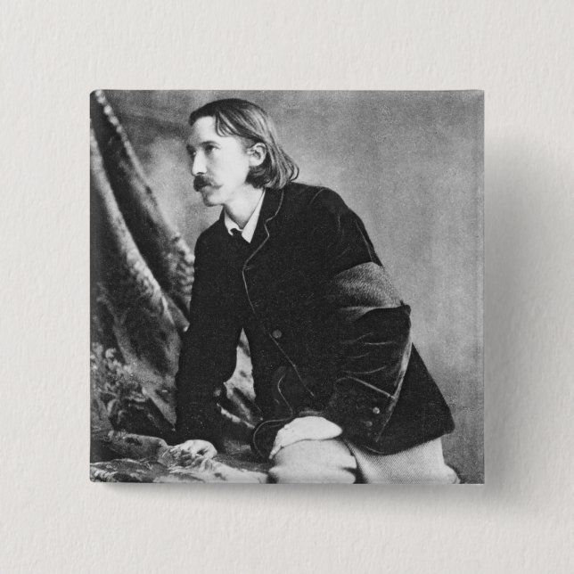 Macaron Carré 5 Cm Robert Louis Stevenson (Devant)