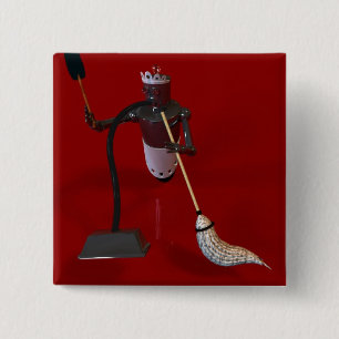 Macaron Carré 5 Cm Robo nettoient le bouton 2