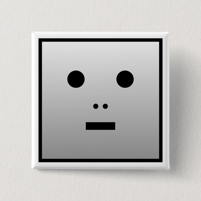 Macaron Carré 5 Cm Robot anonyme (Devant)