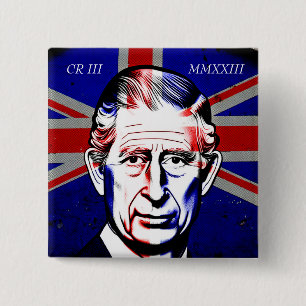 Macaron Carré 5 Cm Roi Charles III