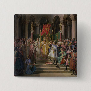 Macaron Carré 5 Cm Roi de Philip Augustus de la France prenant