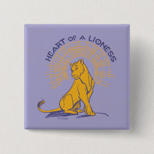 Macaron Carré 5 Cm Roi Lion  Nala "Coeur d'une lionne"