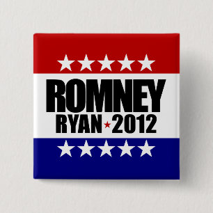 Macaron Carré 5 Cm Romney Ryan 2012