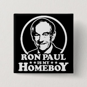 Macaron Carré 5 Cm Ron Paul est mon Homeboy