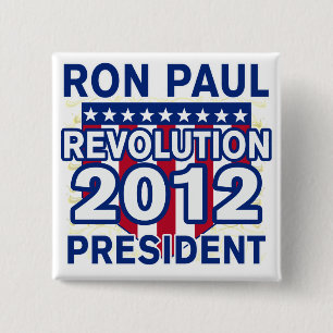 Macaron Carré 5 Cm Ron Paul pour le président 2012 T-shirts