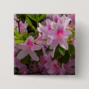 Macaron Carré 5 Cm Rose Azalea Bush printemps floral