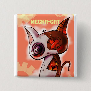 Macaron Carré 5 Cm Rose de Mecha-Chat