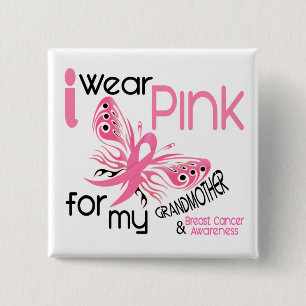 Macaron Carré 5 Cm ROSE d'USAGE du cancer du sein I POUR MA