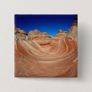 Macaron Carré 5 Cm Rouge, beige et jaune strié au vent et