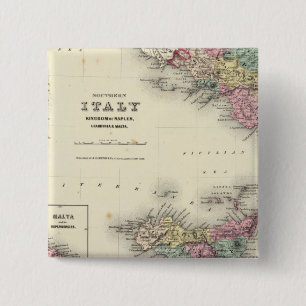 Macaron Carré 5 Cm Royaume D'Italie Du Sud De Naples