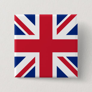 Macaron Carré 5 Cm Royaume-Uni Union Jack Drapeau des colonies britan