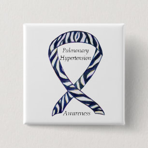 Macaron Carré 5 Cm Ruban de sensibilisation à l'hypertension artéri