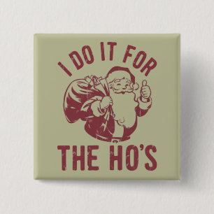 Macaron Carré 5 Cm Rude Christmas Père Noël Face Je le fais pour le h