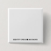 RVE Ian Macks'IDENTITY CRISIS Pin (Carré blanc)