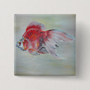 Macaron Carré 5 Cm Ryukin Goldfish Acrylic Painting
