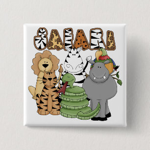 Macaron Carré 5 Cm Safari animal