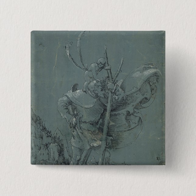 Macaron Carré 5 Cm Saint Christopher, 1510 (Devant)