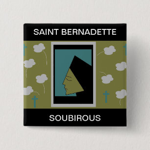 MACARON CARRÉ 5 CM SAINTE BERNADETTE SOUBIROUS