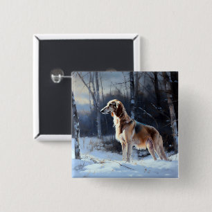 Macaron Carré 5 Cm Saluki Laisser neiger Noël
