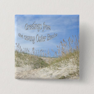 Macaron Carré 5 Cm Salutations De Sunny OBX Sea Oats Items
