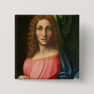 Macaron Carré 5 Cm Salvator Mundi, C. 1515 (huile sur le panneau)