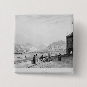 Macaron Carré 5 Cm Salzbourg, gravé par Bayot et Cuvilier, 1840