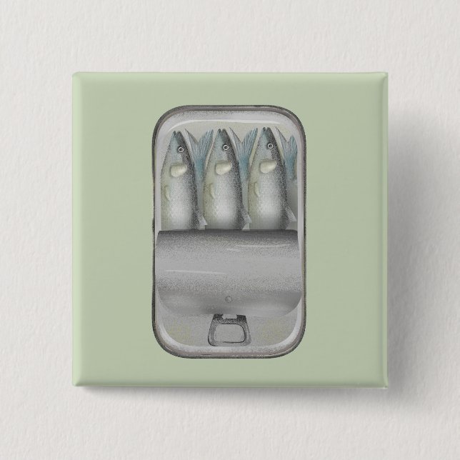 Macaron Carré 5 Cm Sardines dans une boîte (Devant)