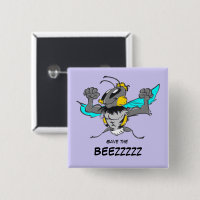 Sauvez l'abeille forte gaffent le bouton de bande