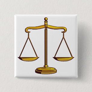 Macaron Carré 5 Cm Scales of Justice - bouton droit
