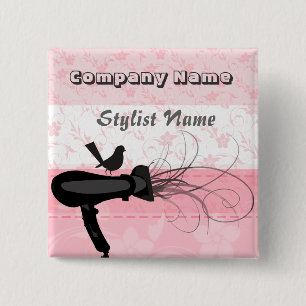 Macaron Carré 5 Cm Scatterred fleurit le moqueur de coiffeur de salon