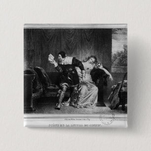 Macaron Carré 5 Cm Scène de la lettre du cousin