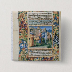 Macaron Carré 5 Cm Scène des 'heures des d'Orleans de Louis