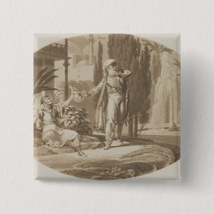 Macaron Carré 5 Cm Scène 'du mariage de Figaro